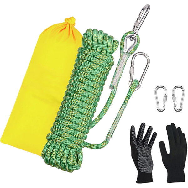 10m (32ft) Static Climbing Rope For Rock Tree And Camping