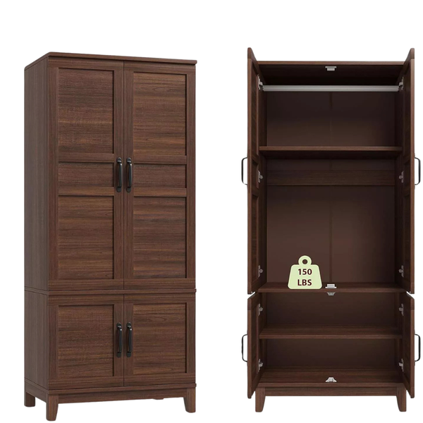 Gaomon 72" Armoire Wardrobe Closet with 4 Doors
