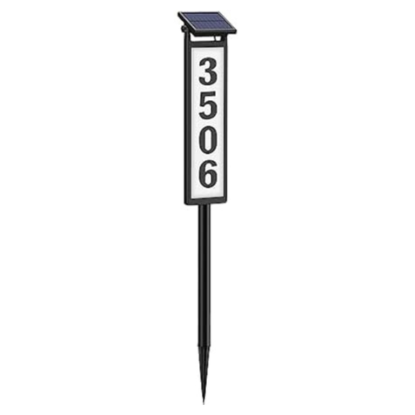 Solar Illuminated LED Lighted House Numbers Address Sign
