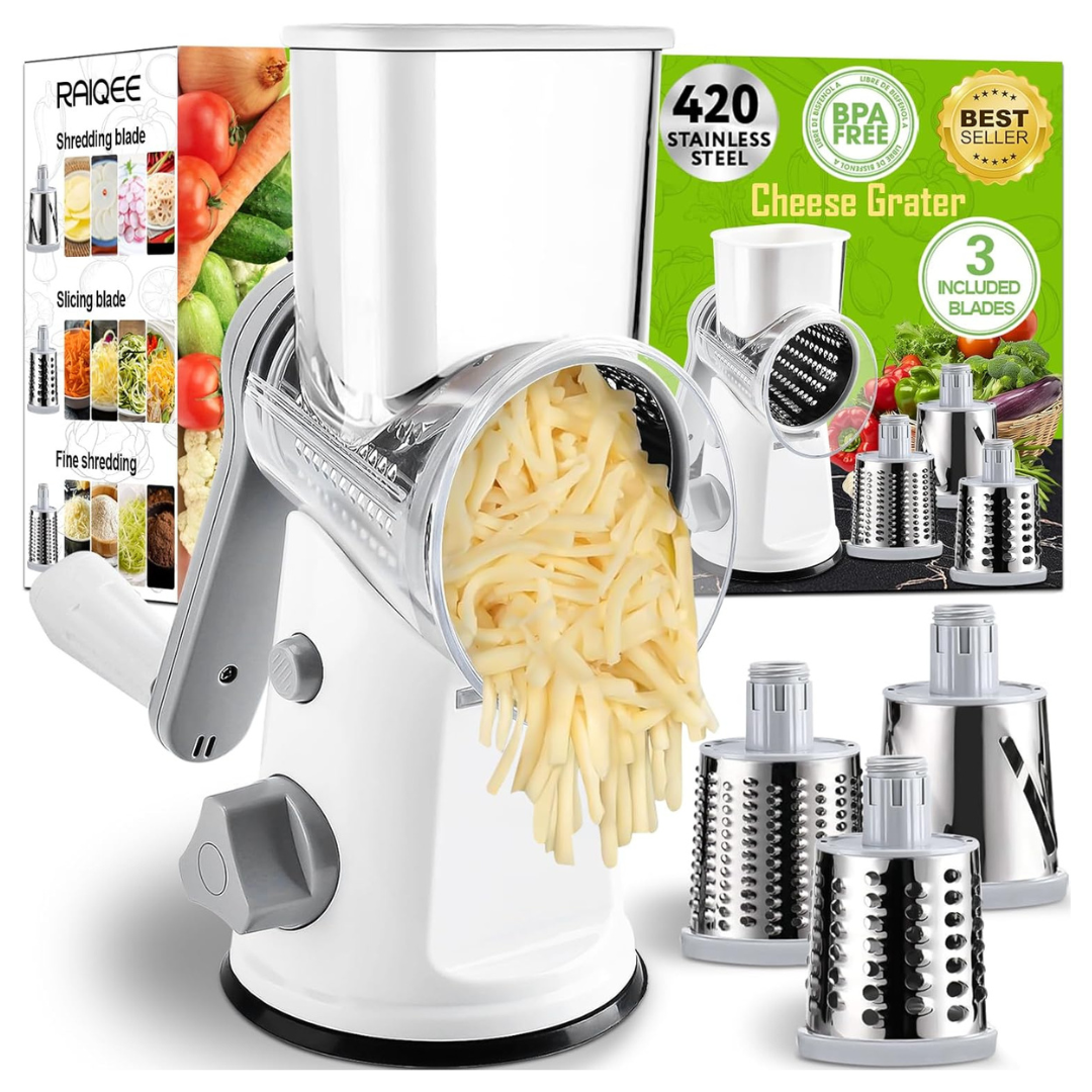 Raiqee Rotary Cheese Grater With Handle