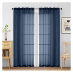 72" Soft 2-Panels Airy Modern Light Filtering Sheer Curtains Set