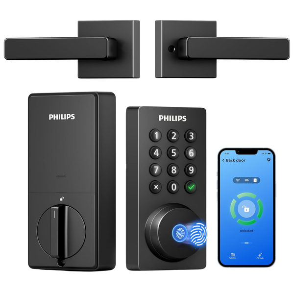 Philips WiFi Smart Deadbolt Lock W/ Handle & Keyless Entry