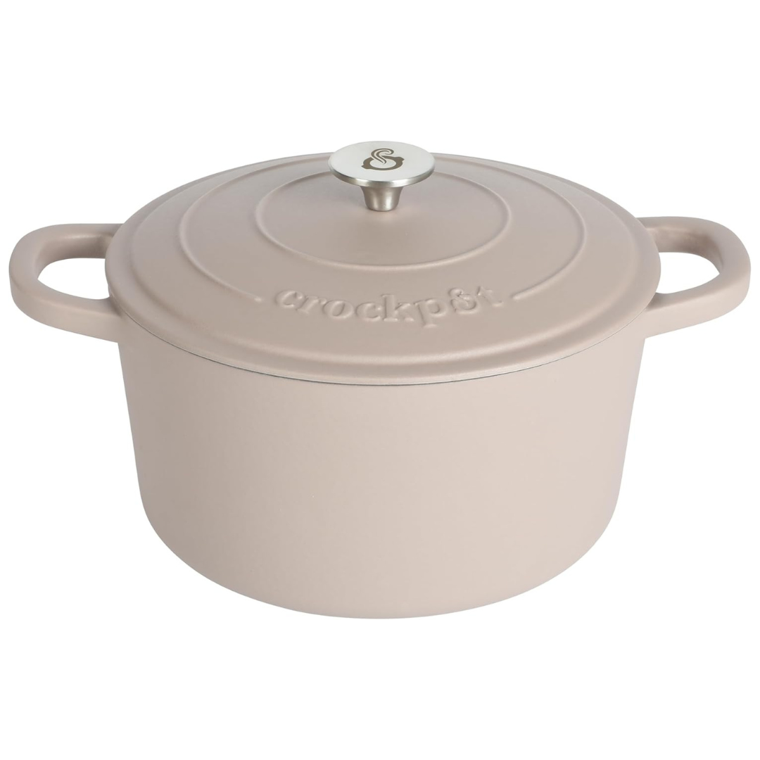 7-QT Crock Pot Enameled Cast Iron Dutch Oven Pot