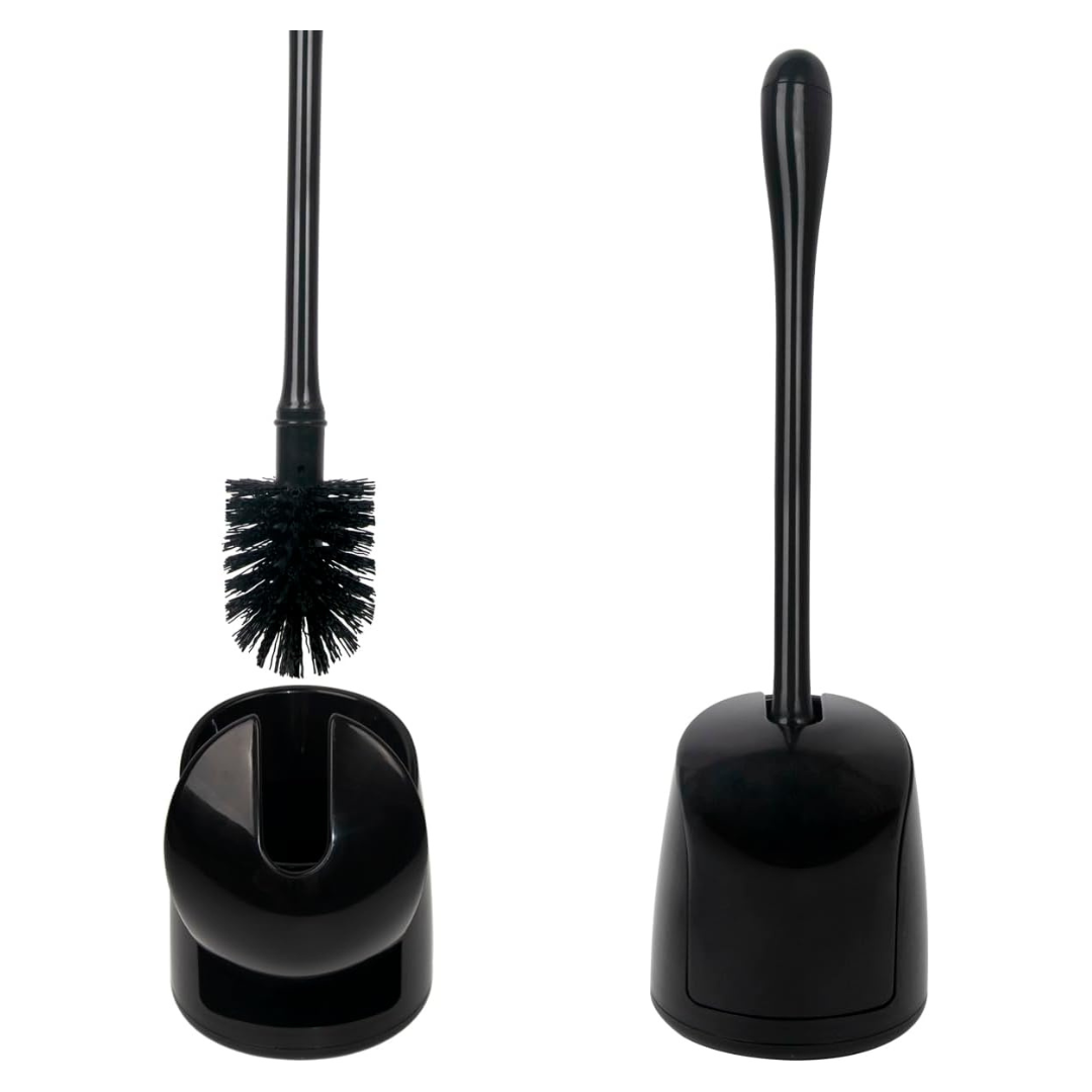 Set of 2 Compact Toilet Bowl Brush And Holder