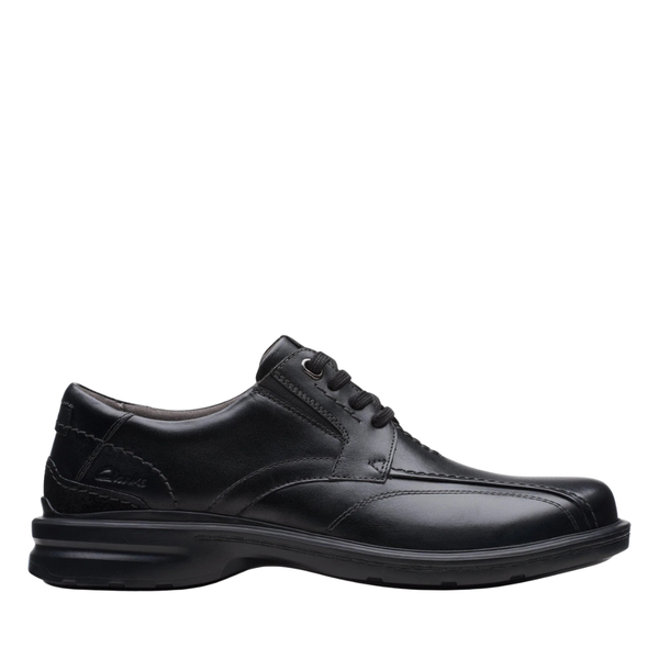 Clarks Men's Gessler Lace Oxford (Black Leather)