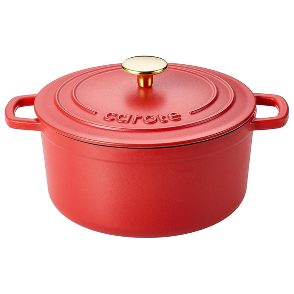 4-QT Carote Enameled Cast Iron Dutch Oven Pot With Lid