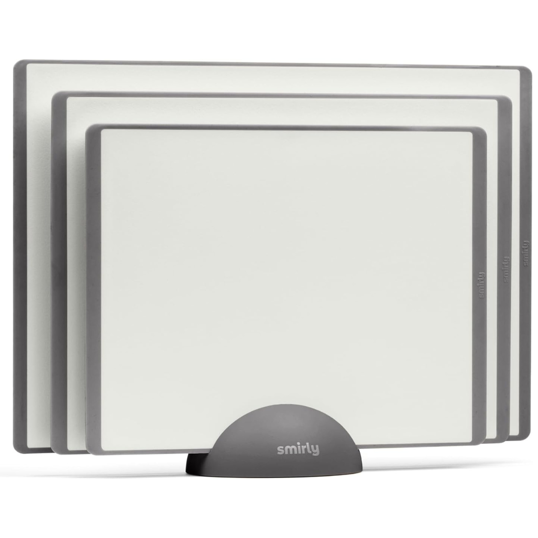 3-Piece Plastic Cutting Board Set With Holder