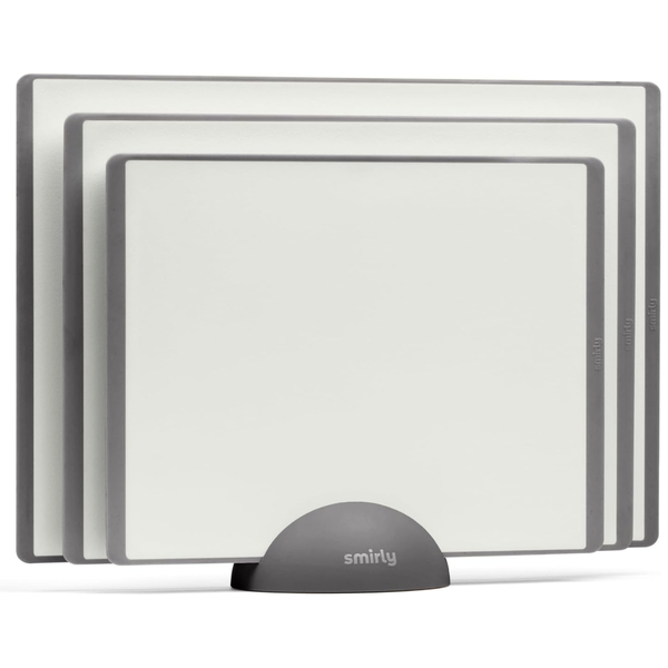 3-Piece Plastic Cutting Board Set With Holder