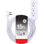 15 Ft GE 3-Outlet Braided Power Strip Extension Cord