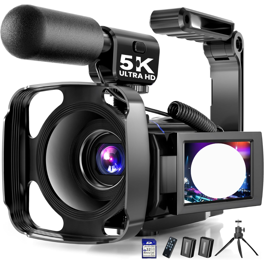 Bregoo X70 5K UHD 64MP 16x Zoom Video Camcorder W/ 3" Touch Screen