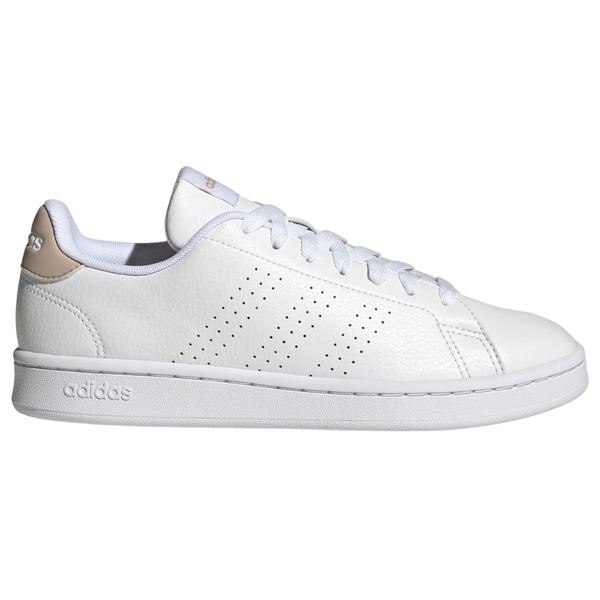 adidas Women's Advantage Sneaker (White/White/Wonder Taupe)
