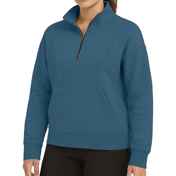 Urban Buck Women's Neon Zip Up Hoodie with Thumb Holes