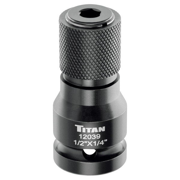 Titan 12039 1/2" Drive to 1/4" Hex Drive Quick Change Adapter