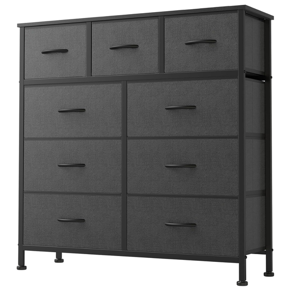 Dumos 9 Drawer Modern Fabric Storage Organizer Dresser