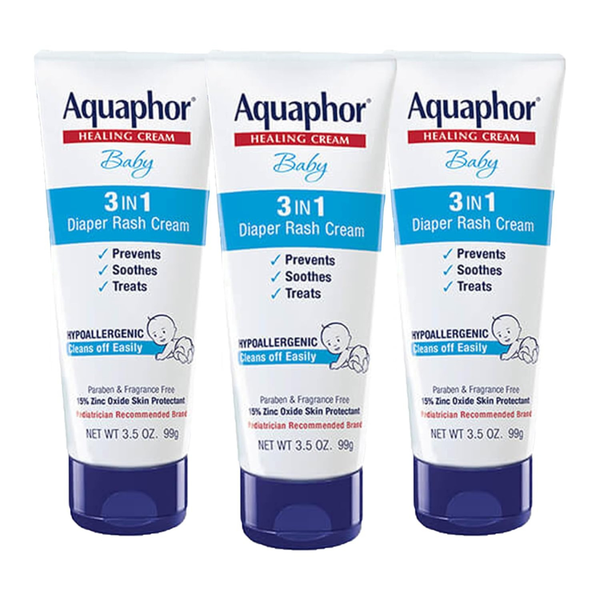 3.5 Oz 3-Pack Aquaphor Baby Diaper Rash Cream