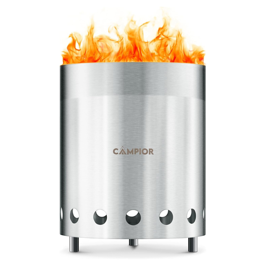 Campior Wood Burning Smokeless Outdoor Fire Pit Stove