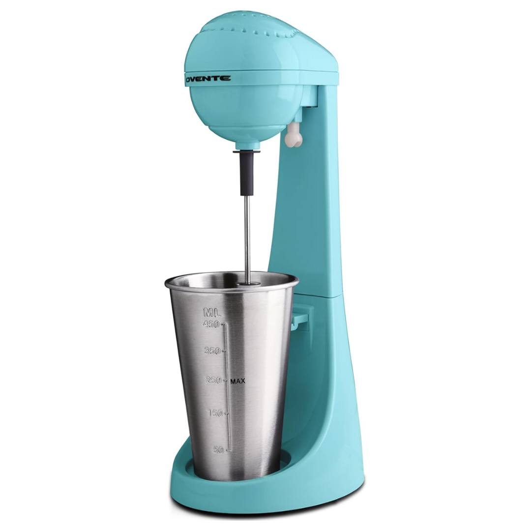 Ovente 2-Speed Milkshake Maker Machine W/ 15.2oz Cup & Rod