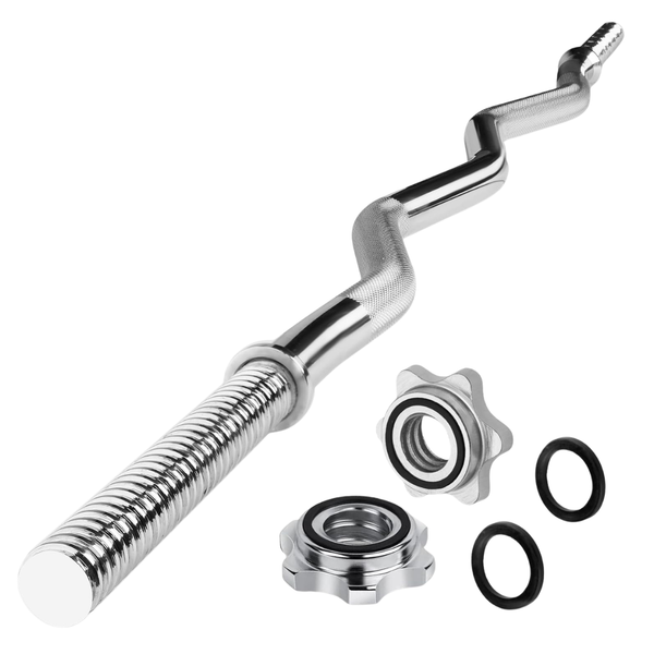 Yes4All 60" Standard Straight Barbell / 47" EZ Curl Bar