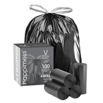 100-Count happimess 30 Gallon Drawstring Unscented Trash Can Liner