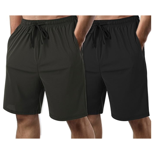 2-Pack Men's Lightweight Athletic Running Shorts