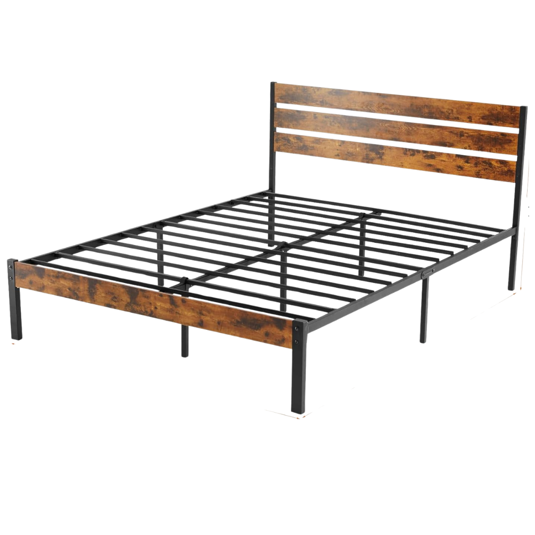 800-Lb Metal Queen Bed Frame With Headboard