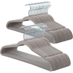 50-Pack Grey Velvet Hangers With 360 Swivel Hook