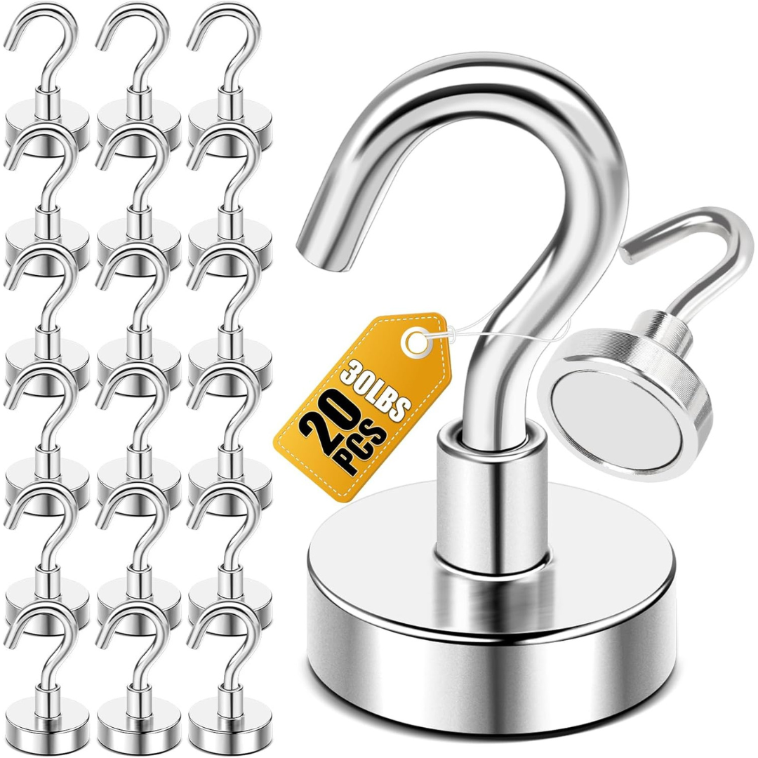 20-Pack Diymag 30lbs Heavy Duty Magnetic Hooks