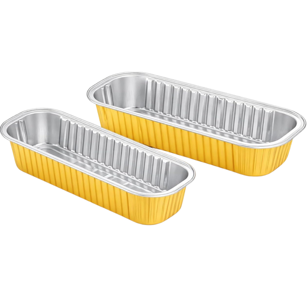 50-Pack Mini Loaf Pans With Lids And Spoons Gold