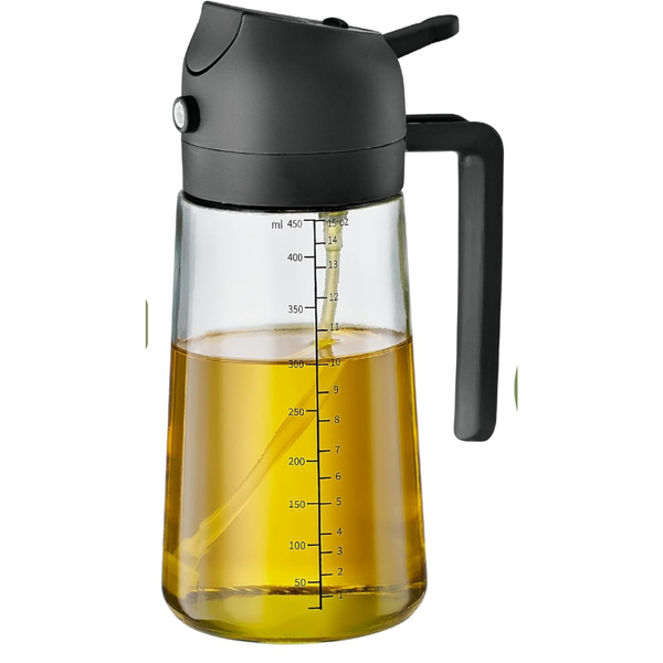 16oz Olive Oil Sprayer & Dispenser With Measurement Marks (3 Colors)