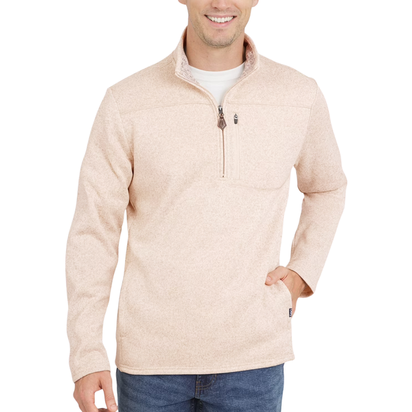 Chaps Men's Quarter Zip Fleece Sweater