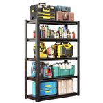 62" H 5-Tier Metal Heavy-Duty Garage Shelves Storage Rack