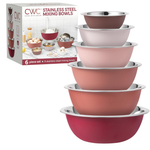 6-Piece Stainless Steel Nesting Mixing Bowls Set