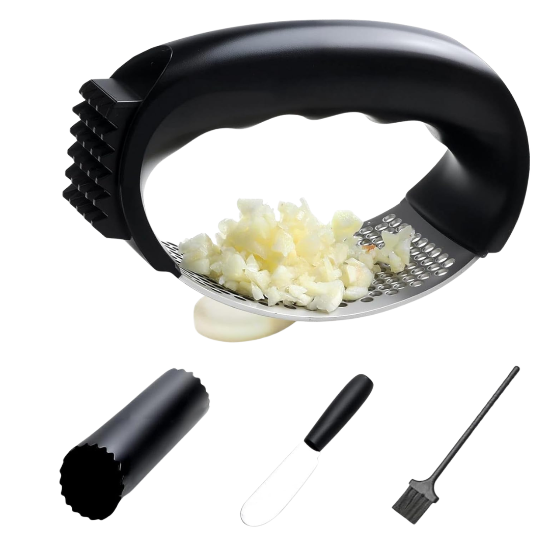 Stainless Steel Ergonomic Handle Garlic Press