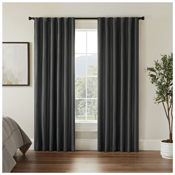 Fresno Modern Blackout Thermal Rod Pocket Window Curtain