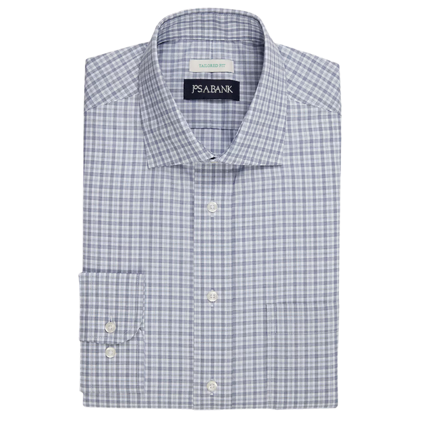 Jos. A. Bank Tailored Fit Plaid Dress Shirt