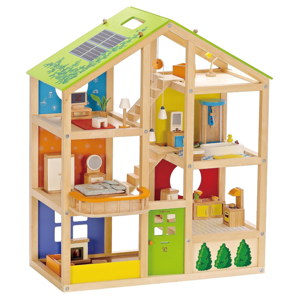 Hape All Seasons Kids Wooden Dollhouse Toy