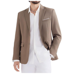 Men's Two Button Solid Color Casual Suit Jacket