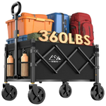360 Lbs Foldable Heavy Duty Collapsible Wagon Cart With Wheels