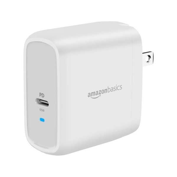 Amazon Basics 65W One-Port GaN USB-C Wall Charger With PD