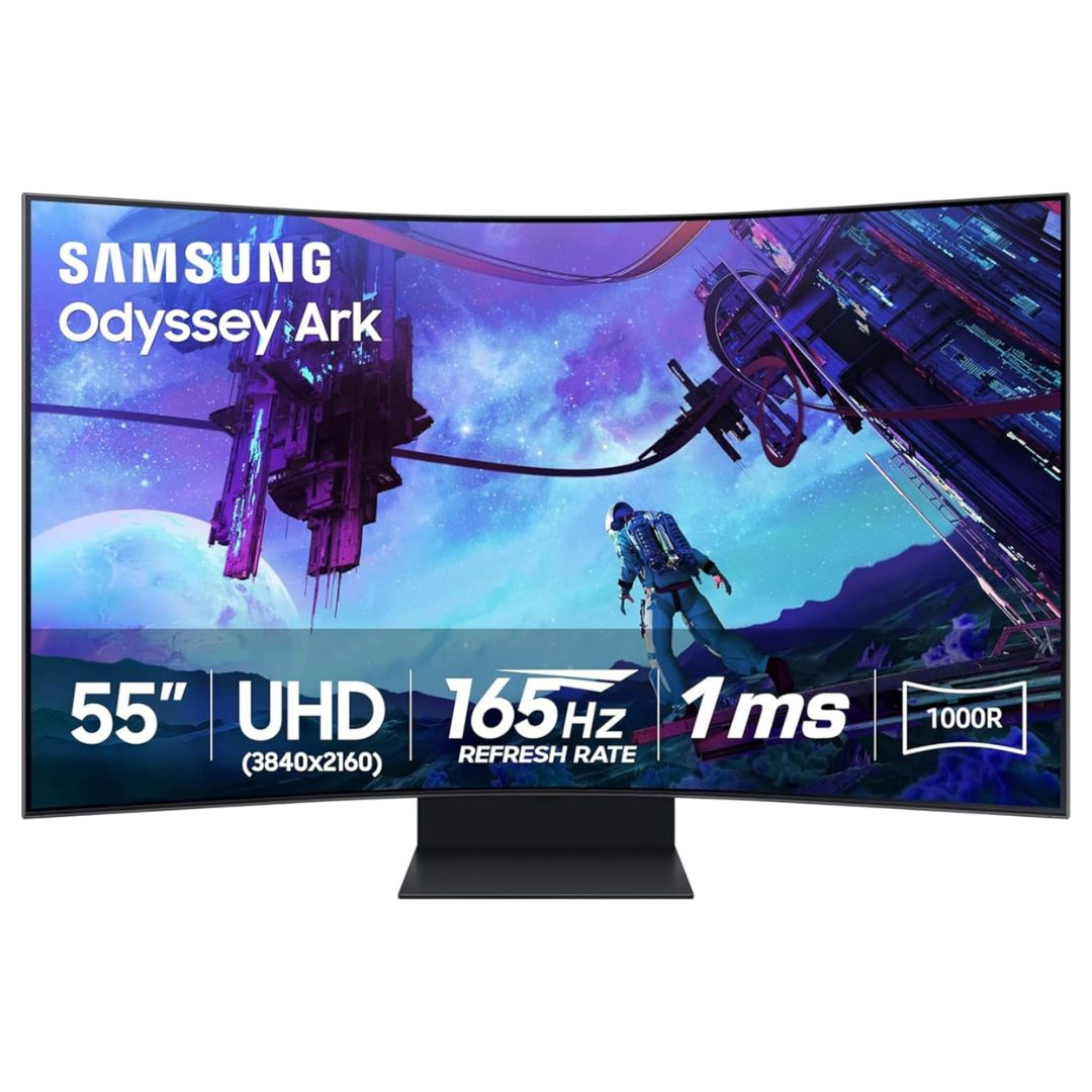 55" Samsung Odyssey Ark 2nd Gen Curved 4K UHD 165Hz 1ms HDR Freesync Gaming Monitor