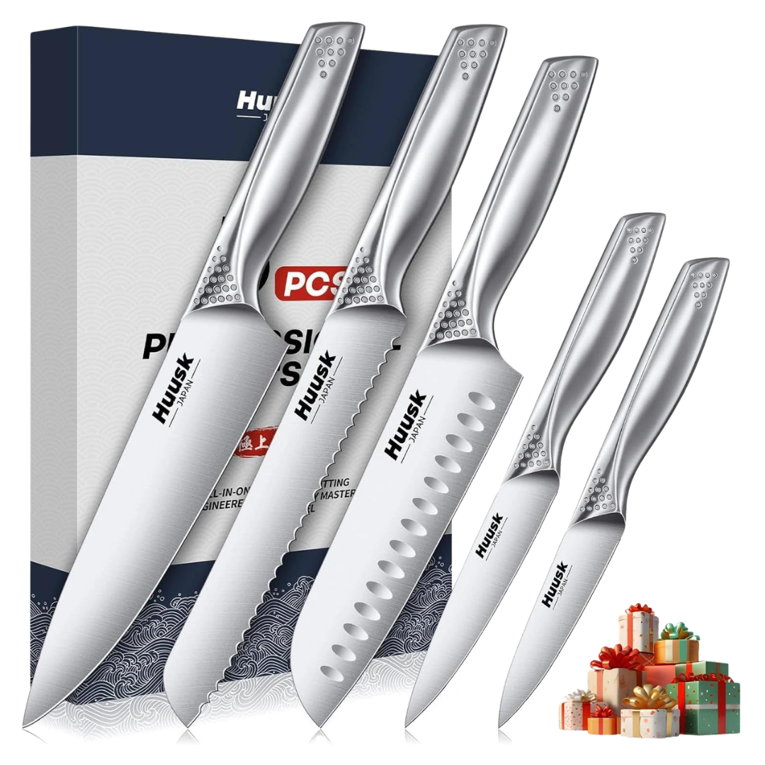 5-Piece Professional Japanese Ultra Sharp Chef Knife Set