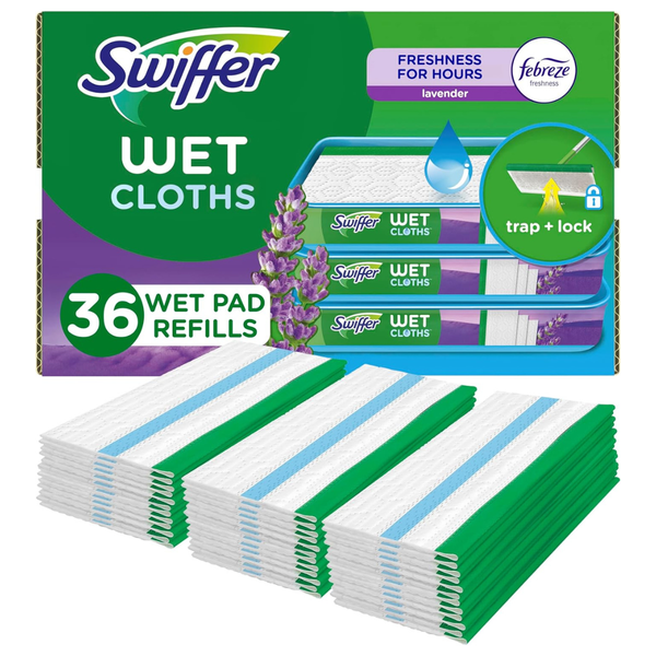 36-Count Swiffer Sweeper Wet Mopping Cloth Multi Surface Refills