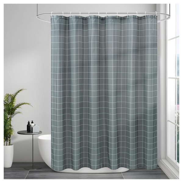 AooHome 72" x 84" Extra Long Shower Curtain (Grey And White)