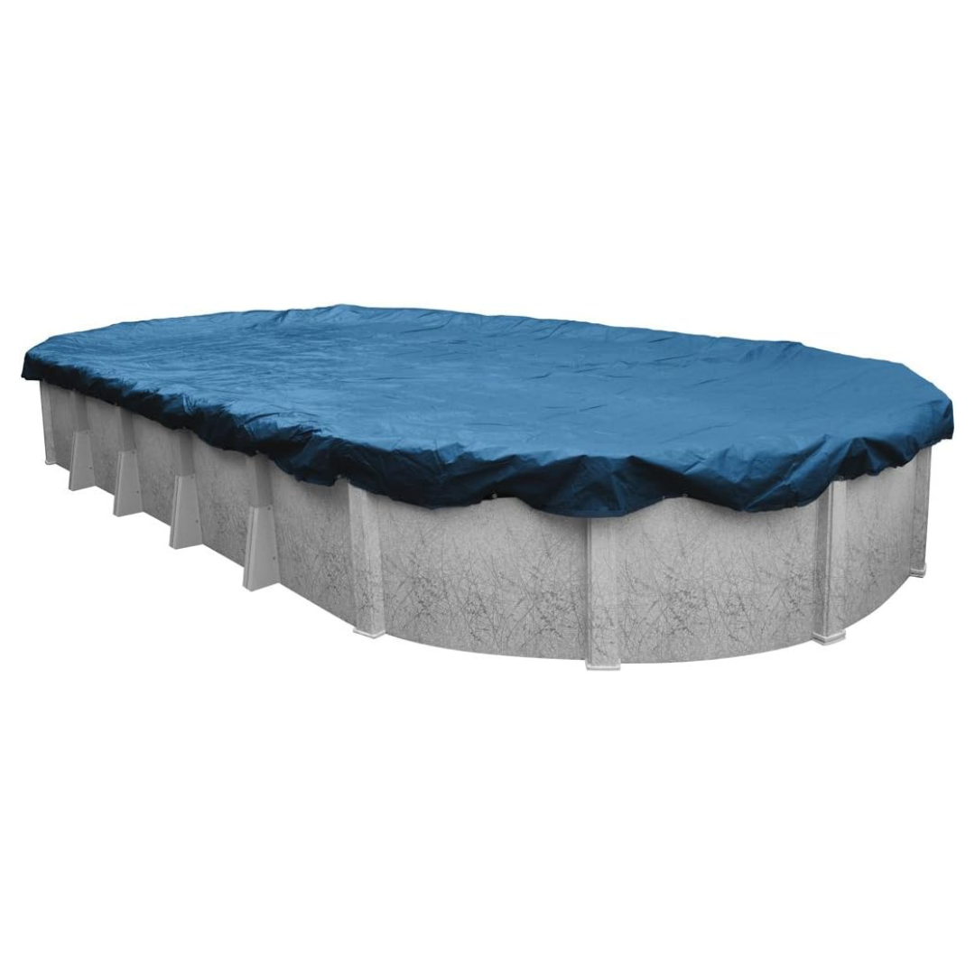 18' x 24' Pool Mate Classic Blue Winter Oval Pool Cover