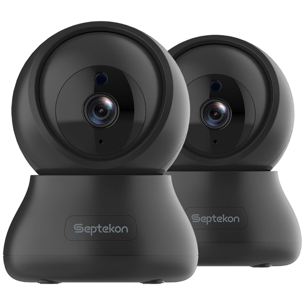 2-Pack 2K Indoor Camera With 360º Pan Tilt