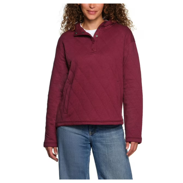 Lands' End Women's Quilted Pullover Hoodie