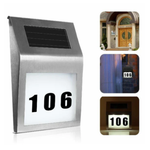 Solar LED Address Sign House Number Light With White LEDs