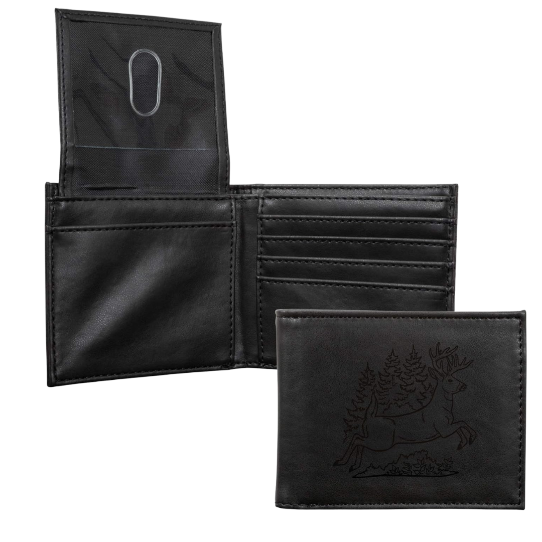 Rico Georgia Bulldogs Brown Laser Engraved Billfold