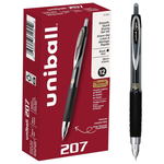 12-Pack Uni-Ball 207 0.5mm Micro Point Retractable Gel Pens