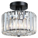 Modern Mini Flush Mount Crystal Chandelier